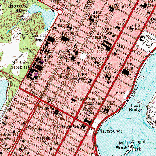 Topographic Map of Fire Department New York Engine 53 Ladder 43, NY
