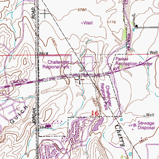 Topographic Map of Challenger Regional Park, CO