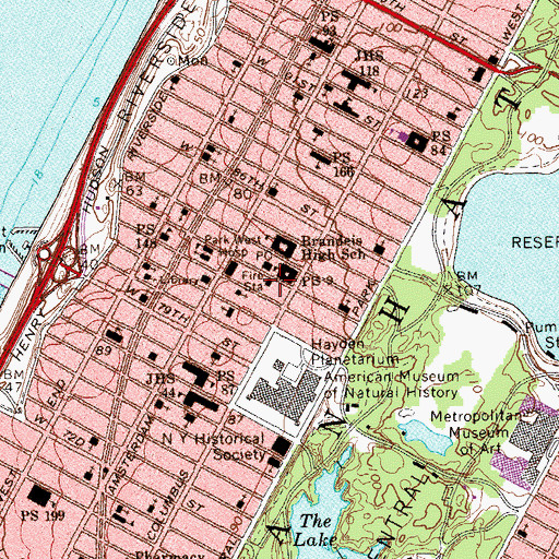 Topographic Map of Fire Department New York Engine Company 74, NY
