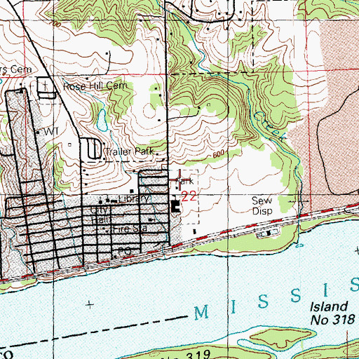 Topographic Map of Marietta Park, IA