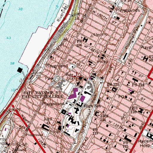 Topographic Map of New York Ladder Company 23, NY