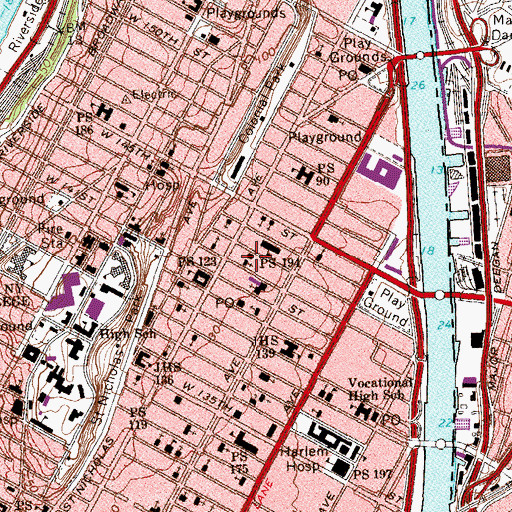 Topographic Map of New York Ladder Company 28, NY