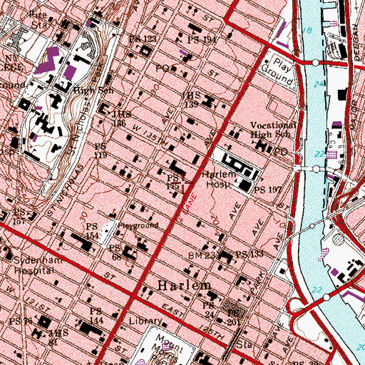 Topographic Map of New York Ladder Company 30, NY