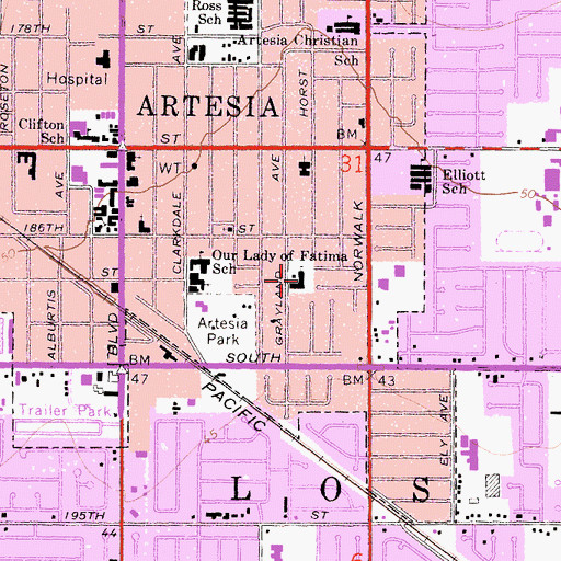 Topographic Map of Trinity Christian Reformed Church, CA
