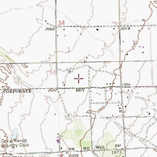 Topographic Map of Raul P Elizondo Elementary School, NV