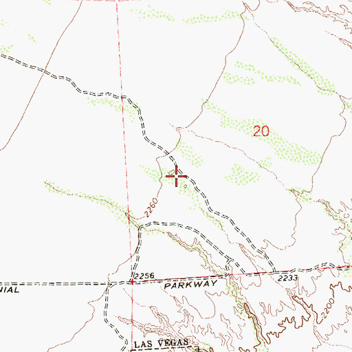 Topographic Map of Theron H and Naomi D Goynes Elementary School, NV