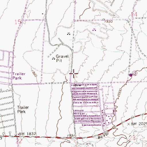 Topographic Map of Liliam Lujan Hickey Elementary School, NV