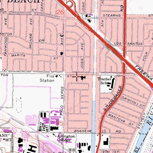Topographic Map of Church of Jesus Christ of Latter Day Saints, CA