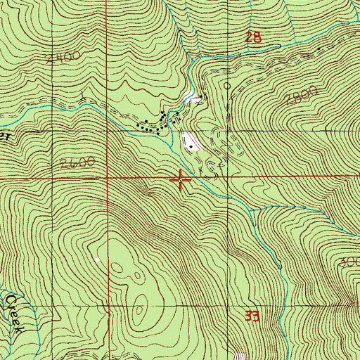 Topographic Map of Opal Pool, OR
