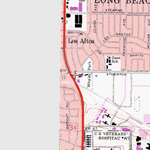 Topographic Map of Pathway Community Church, CA