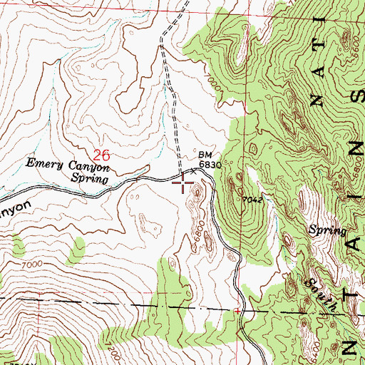 Topographic Map of Emery Pass Picnic Area, ID