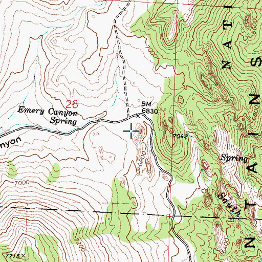 Topographic Map of Bread Loaves, ID