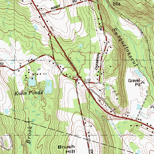 Topographic Map of Lebanon Road School, CT