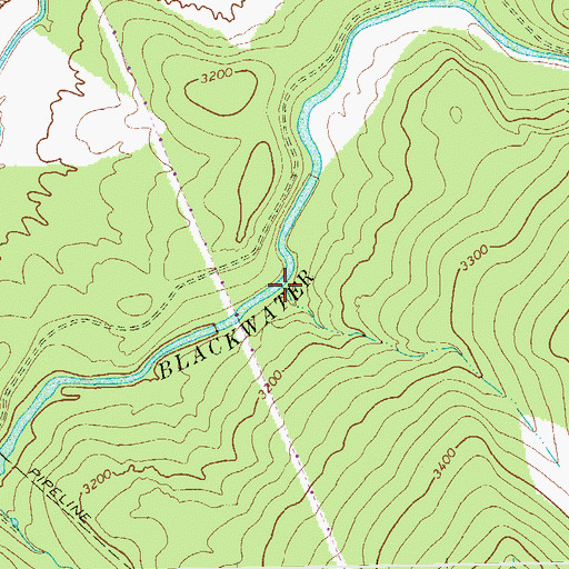 Topographic Map of Clower Run, WV