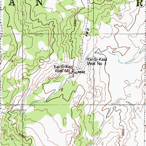 Topographic Map of Kai-Si-Kaid Well Number Two, AZ