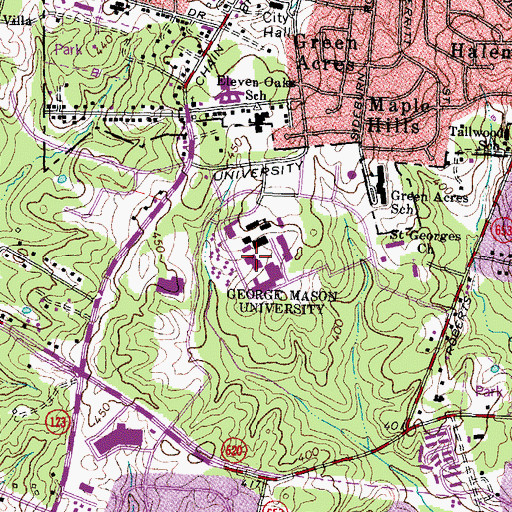 Topographic Map of Student Union Building I, VA