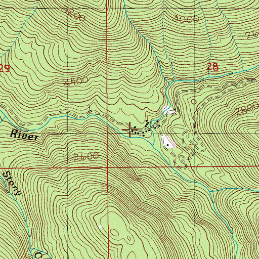 Topographic Map of Jawbone Flats (historical), OR