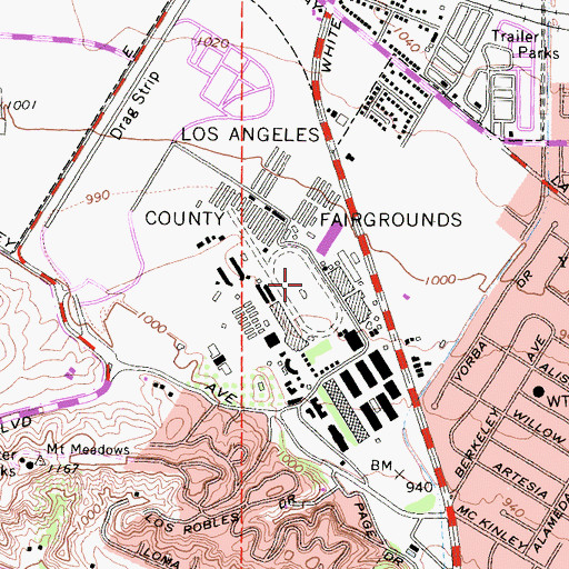 Topographic Map of Pomona Ordnance Depot (historical), CA