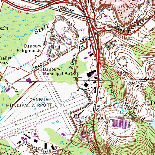 Topographic Map of Lees Pond Brook, CT