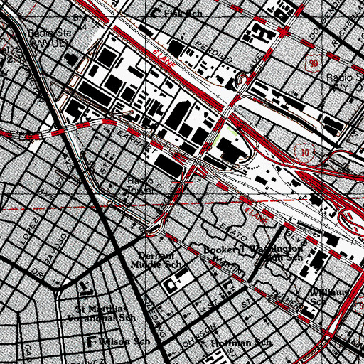 Topographic Map of New Orleans Public Library - Rosa Keller Branch, LA