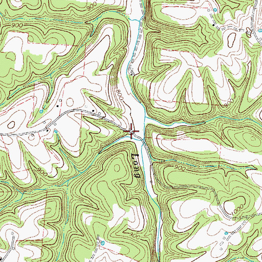 Topographic Map of John R Brooks Cemetery, TN
