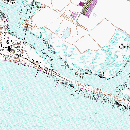 Topographic Map of Lewis Gut, CT