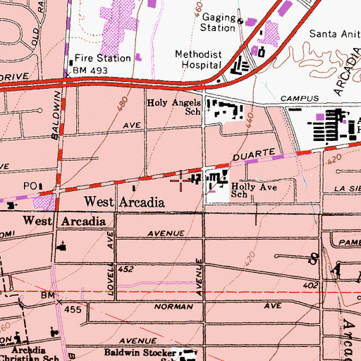Topographic Map of Church of the Good Shepherd, CA