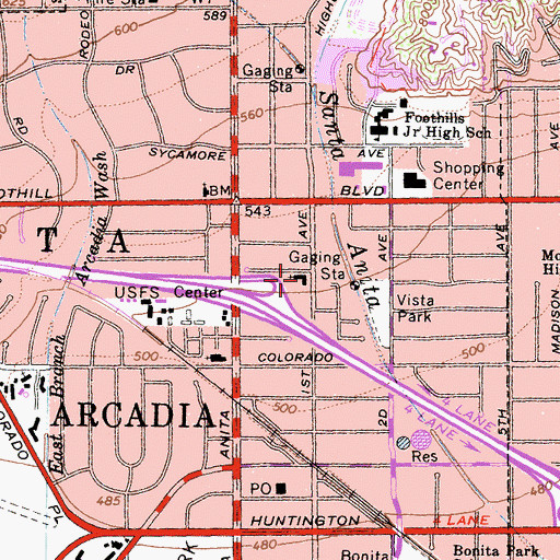 Topographic Map of Victory Chapel, CA