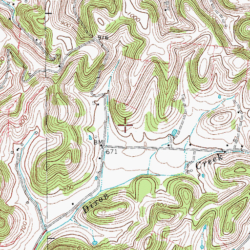 Topographic Map of A W Ferguson Cemetery, TN