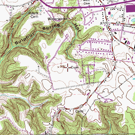 Topographic Map of Galbraith - Meador Cemetery, TN