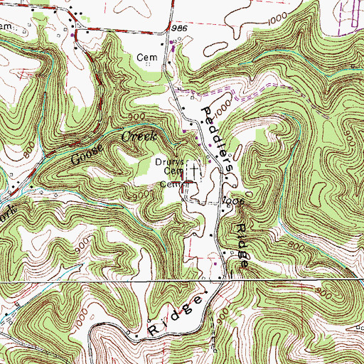 Topographic Map of Jones Family Cemetery, TN