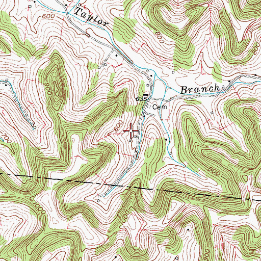 Topographic Map of William McClard Cemetery, TN