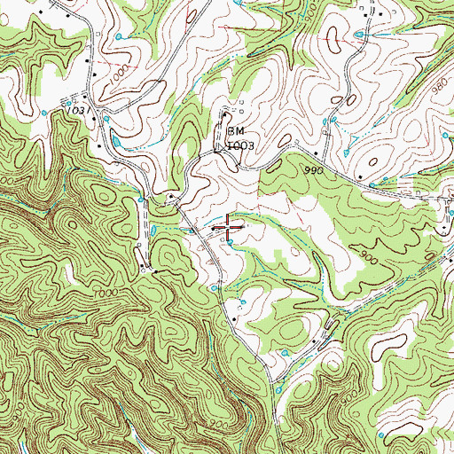Topographic Map of Ed McDonald Cemetery, TN
