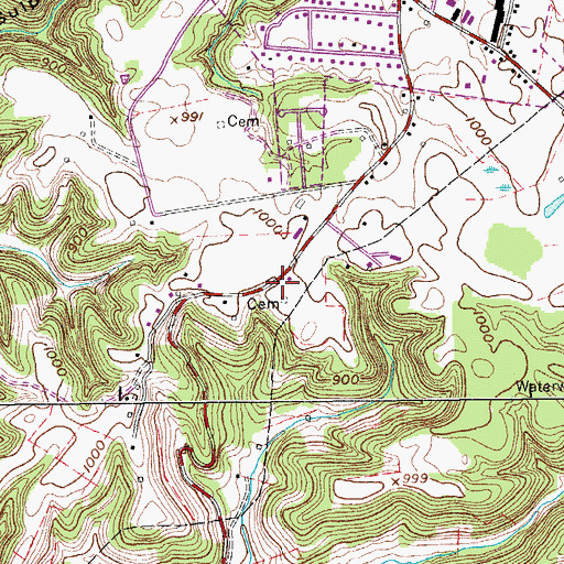 Topographic Map of Meador - Ferguson Cemetery, TN
