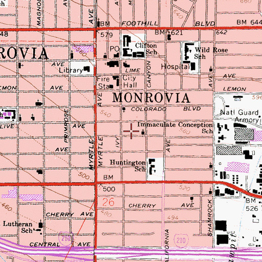 Topographic Map of Antioch Church, CA