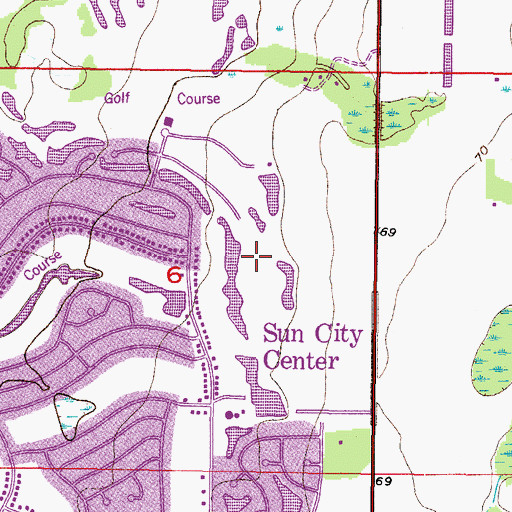 Topographic Map of Caloosa Golf and Country Club, FL