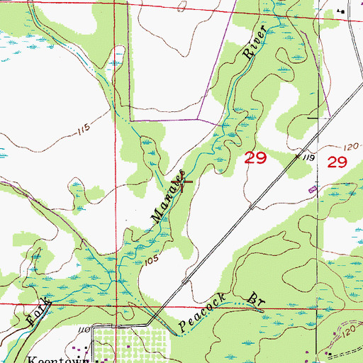 Topographic Map of Duette Park, FL
