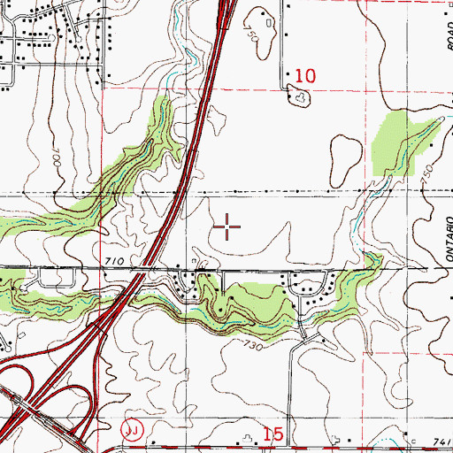 Topographic Map of Aurora Baycare Medical Center, WI