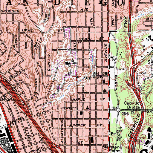 Topographic Map of Olive Park, CA