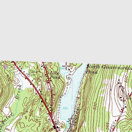 Topographic Map of Lily Pond, CT