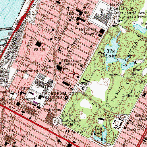 Topographic Map of Hebrew Union College - Jewish Institute of Religion (historical), NY