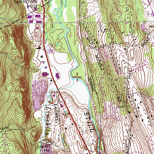 Topographic Map of Limekiln Brook, CT