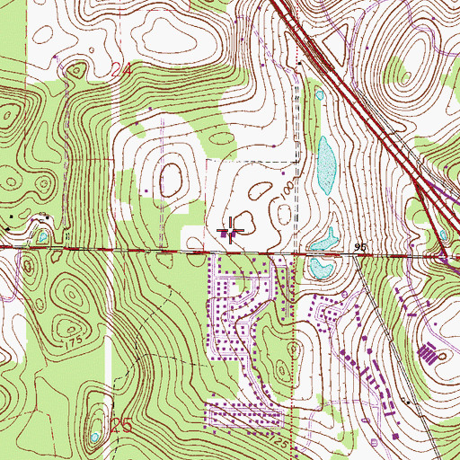 Topographic Map of Countryside Baptist Church, FL