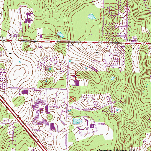 Topographic Map of First Christian Church - Disciples of Christ, FL