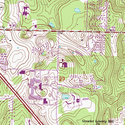 Topographic Map of ARC of Alachua County, FL
