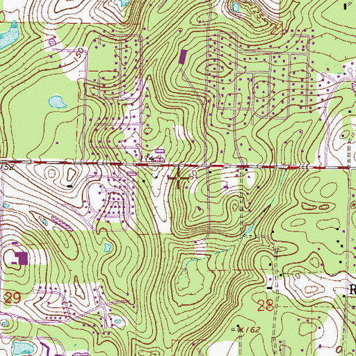 Topographic Map of Gainesville Community of Christ, FL