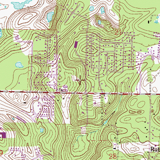 Topographic Map of Grace Baptist Church, FL