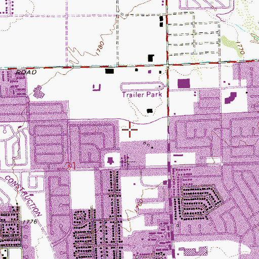 Topographic Map of William K Moore Elementary School, NV