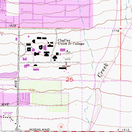 Topographic Map of Lowder Baseball Field, CA