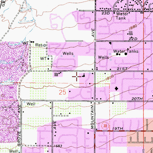 Topographic Map of Saint George Orthodox Church, CA
